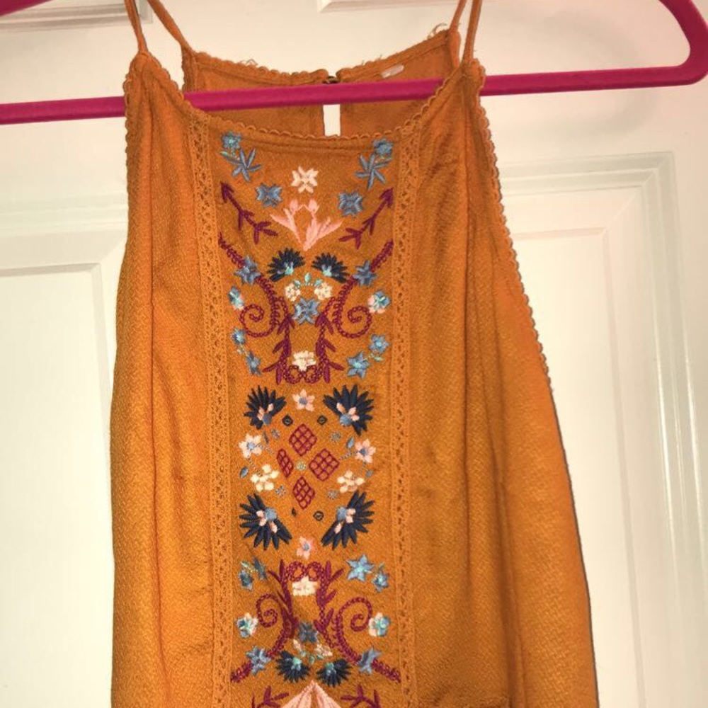 burnt orange boho cami
